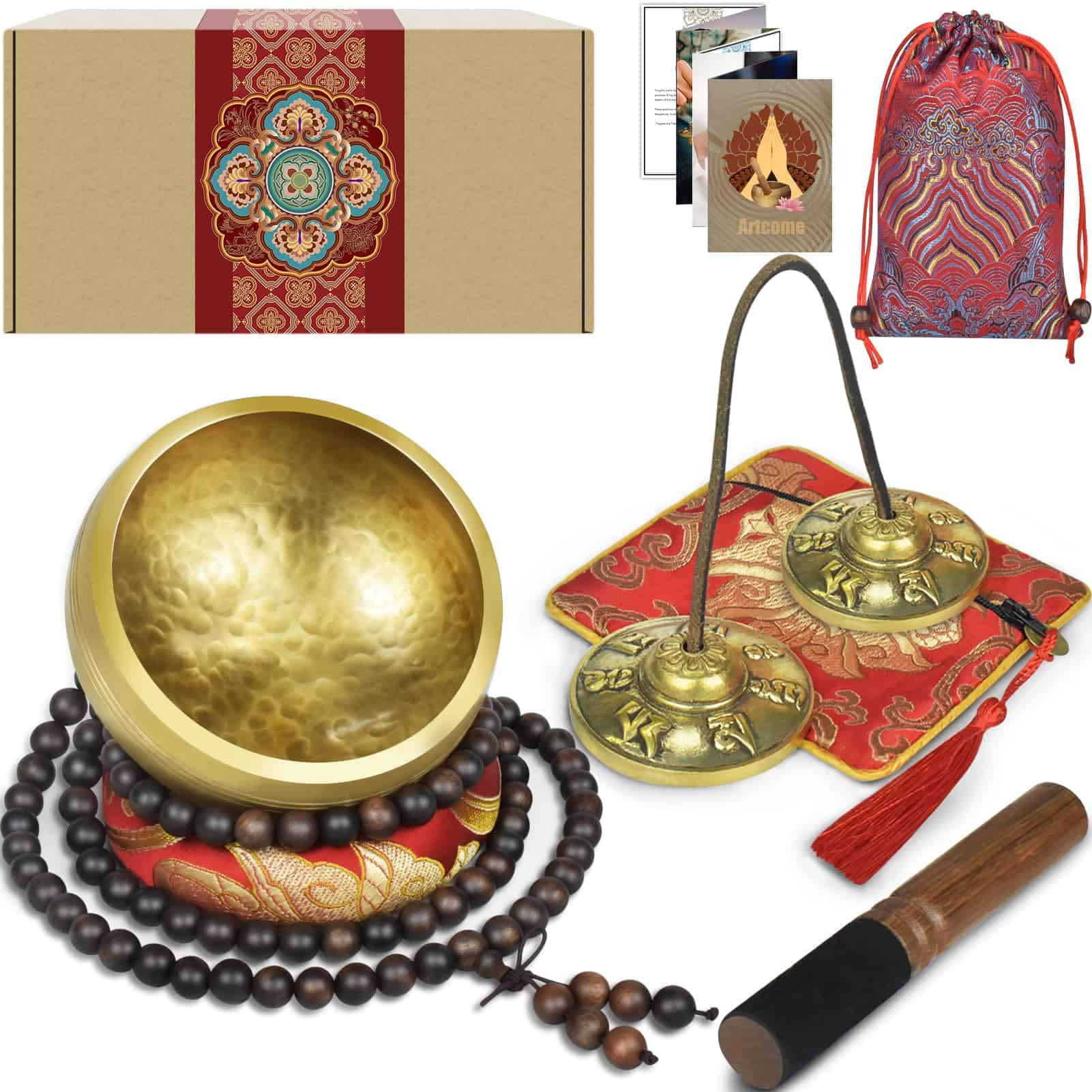 Set de Meditación Tibetano de 7 piezas Artcome - Cuenco