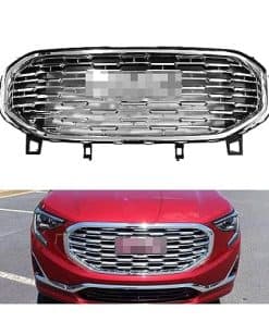 Parrilla delantera superior cromada compatible con GMC