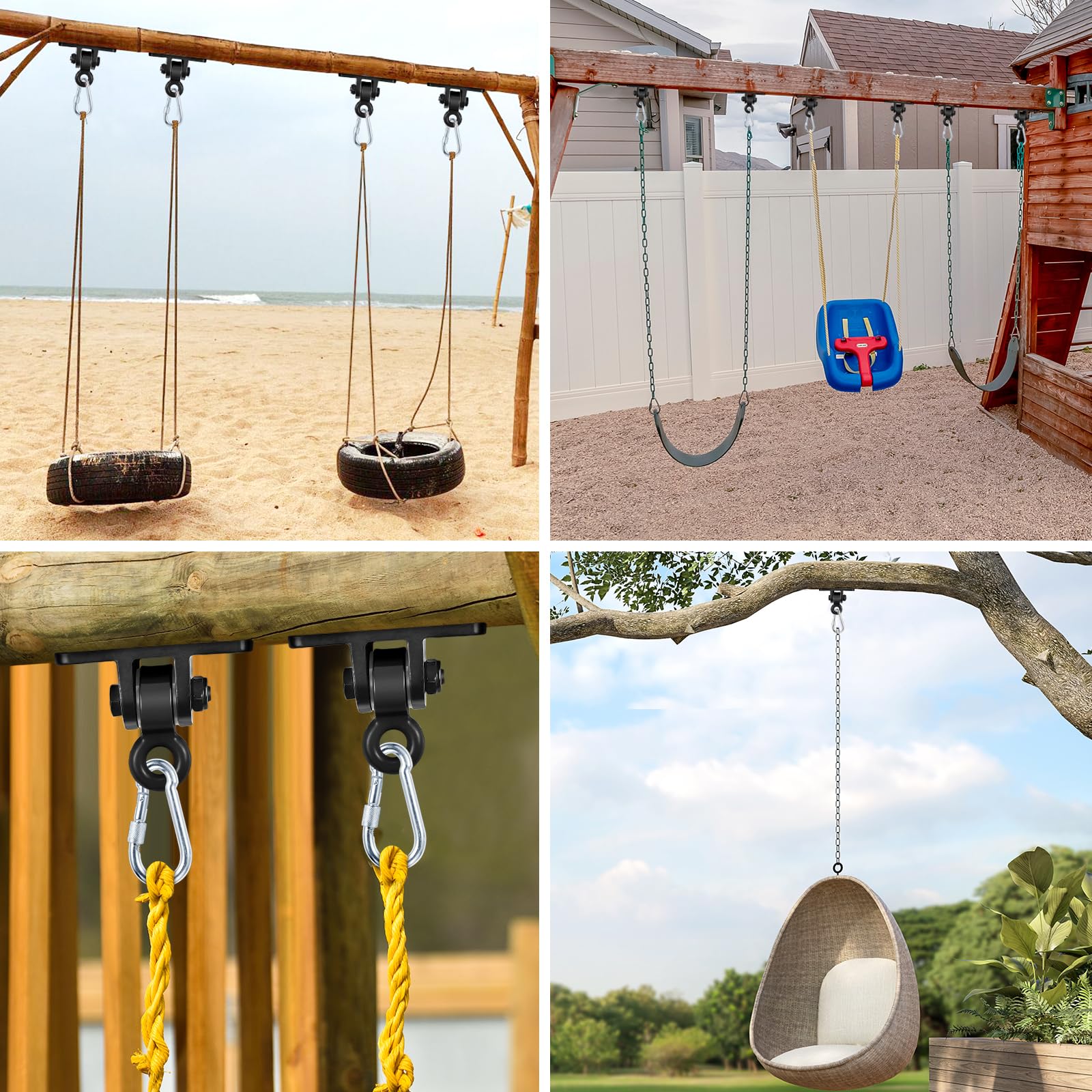 MDAIRC Ganchos para Columpios de Alta Resistencia para - Imagen 4