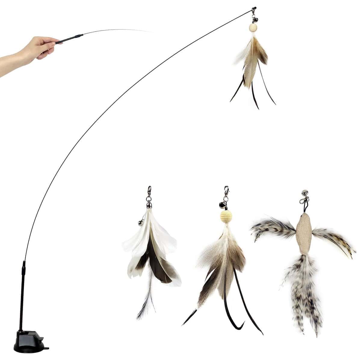 Juguetes de Barita de Plumas para Gatos TTcat, Juguetes