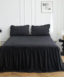 Juego de Colcha de Falda con Volantes MR&HM 3 Piezas,