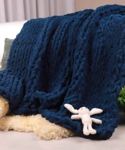 Manta de Punto Grueso Carriediosa 50" X 60", -Azul Marino