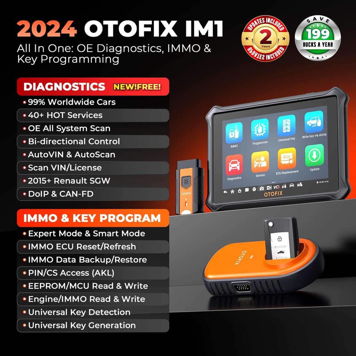 Programador de llaves OTOFIX IM1[2 años de actualizaciones - Imagen 3