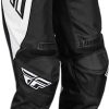 Pantalones Fly Racing Women's F-16 (Negro/Blanco Talla 3/4)