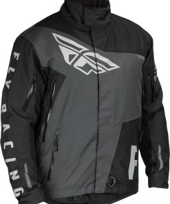 Chamarra de nieve Fly Racing SNX Pro (Negro/Gris, 3X-Grande)