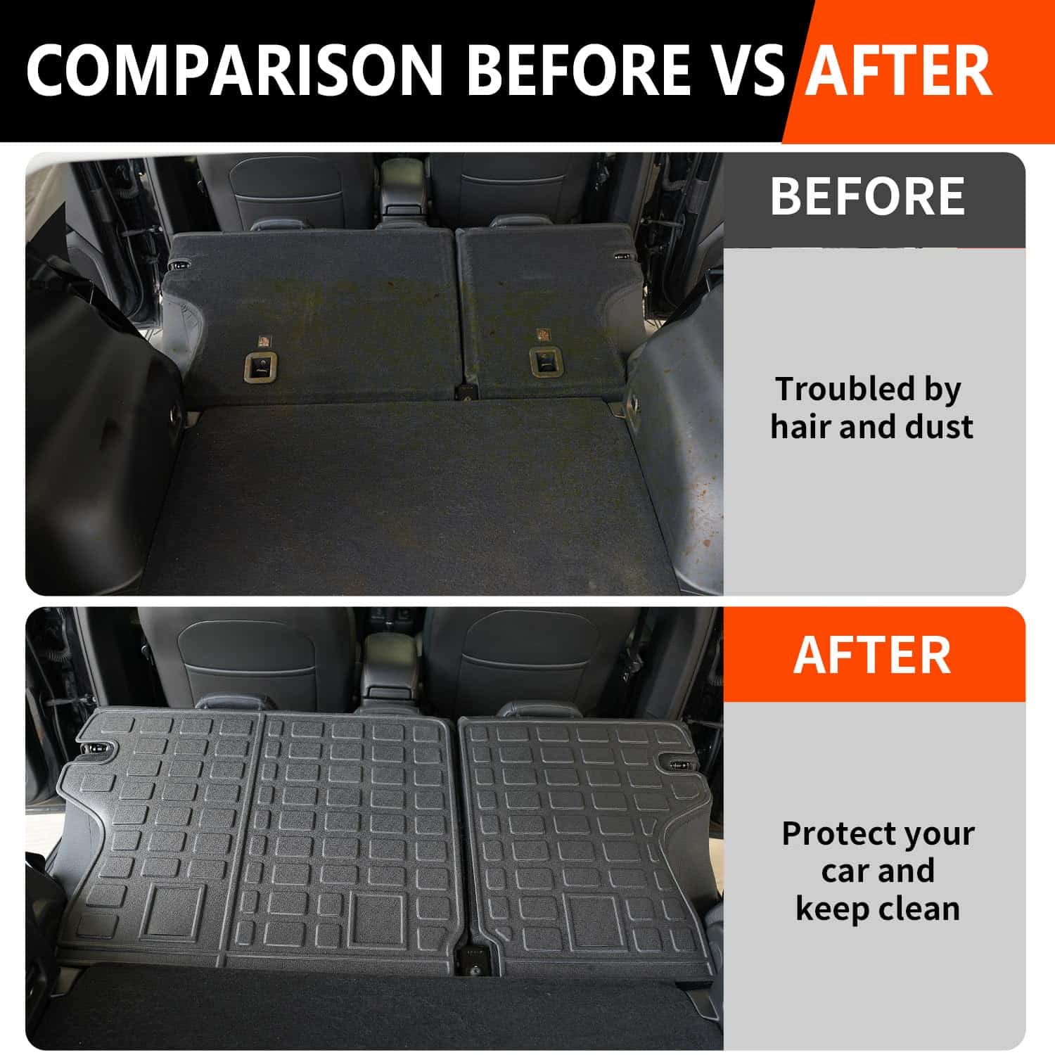 Powoq Mat para Respaldo Trasero Compatible con Jeep Compass - Imagen 4