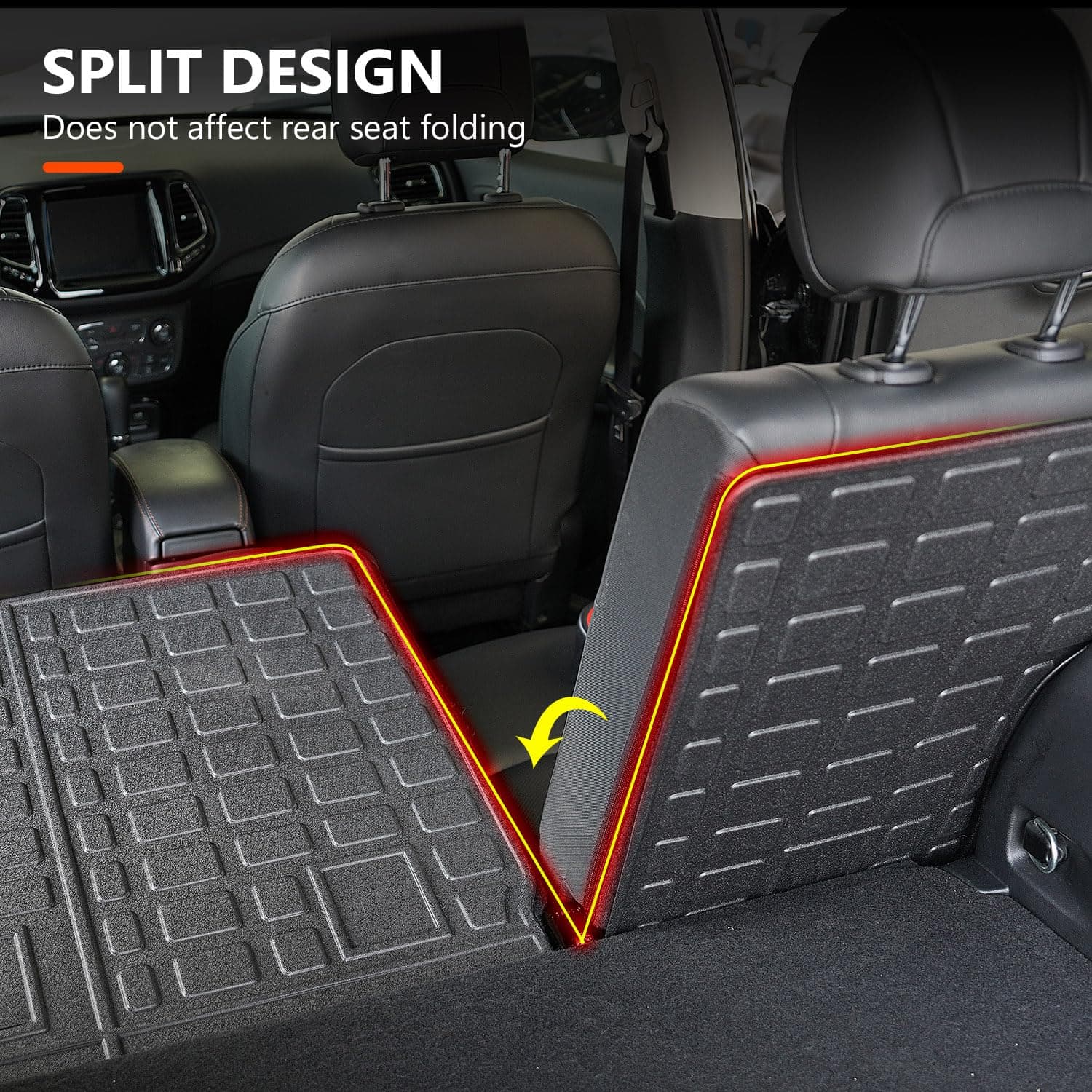 Powoq Mat para Respaldo Trasero Compatible con Jeep Compass - Imagen 6