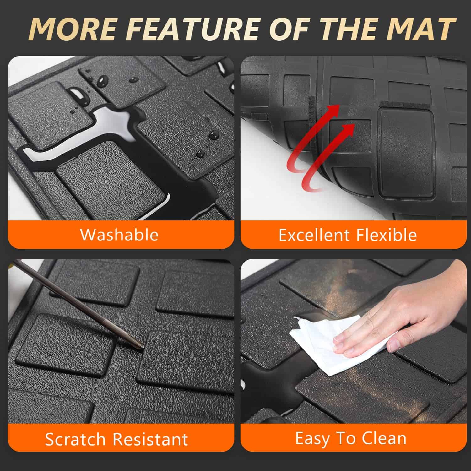 Powoq Mat para Respaldo Trasero Compatible con Jeep Compass - Imagen 7