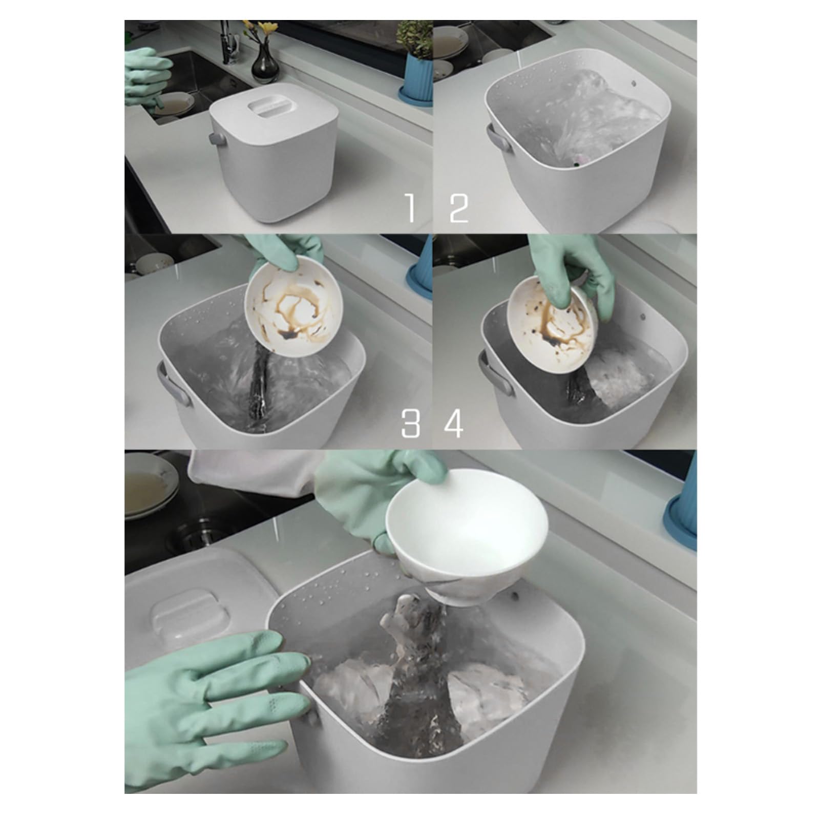 Lavavajillas de encimera, ABS PC 18W Lavavajillas portátil - Imagen 4