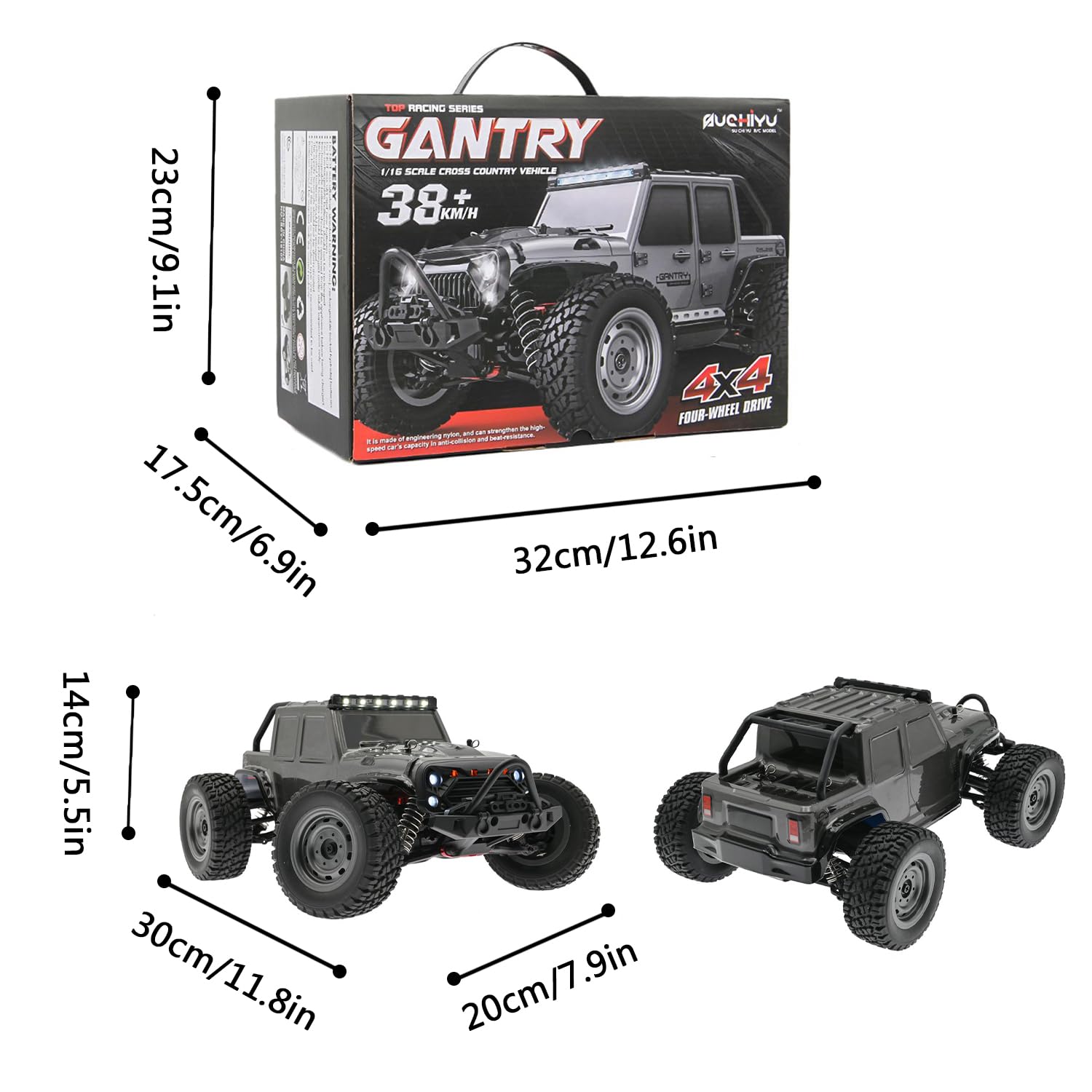 LEOSO SCY16103 1/16 Coche Rc 4X4 de Alta Velocidad 35 Km/h - Imagen 4