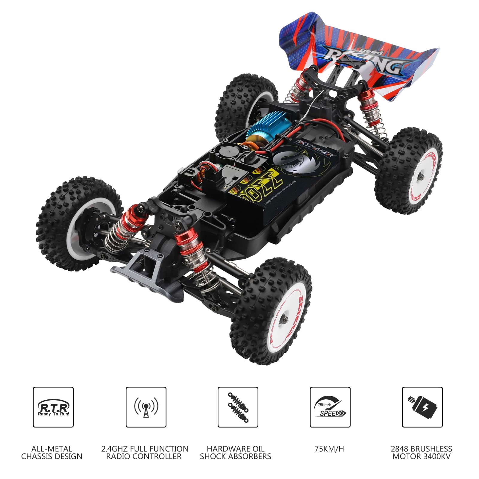 LEOSO Wltoys 124008 1/12 Coche RC Brushless 60km/h Camiones - Imagen 5
