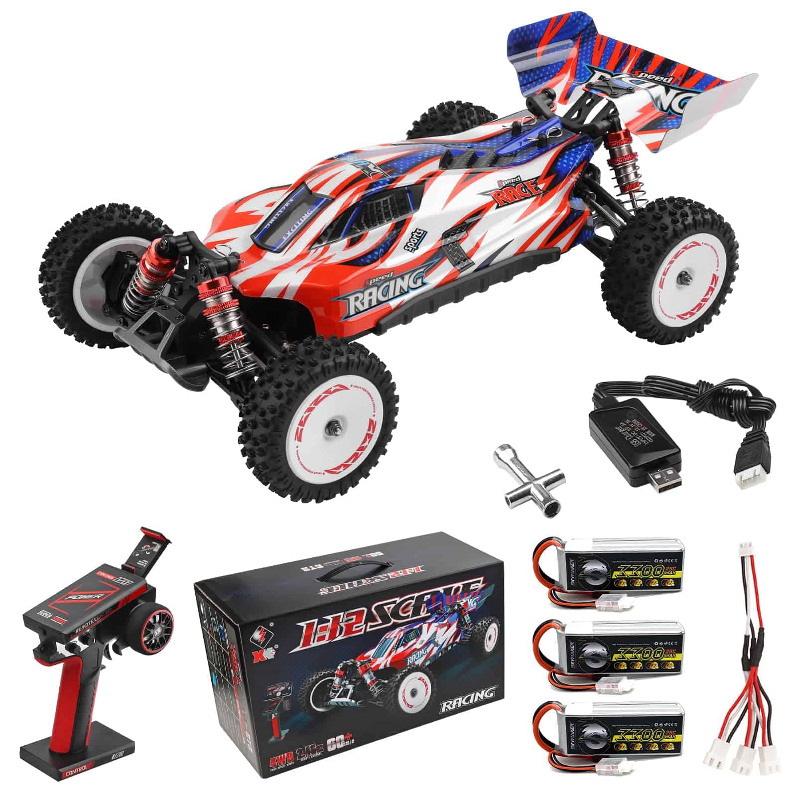LEOSO Wltoys 124008 1/12 Coche RC Brushless 60km/h Camiones