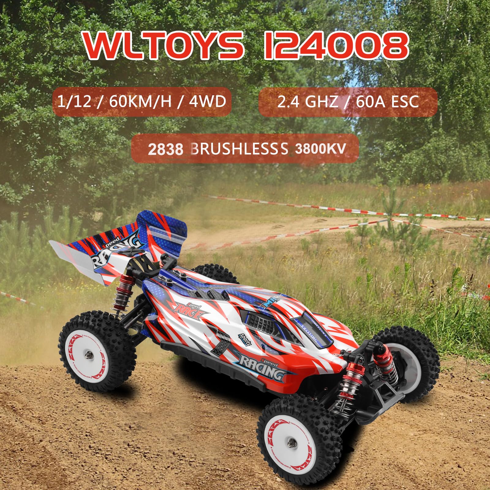 LEOSO Wltoys 124008 1/12 Coche RC Brushless 60km/h Camiones - Imagen 3