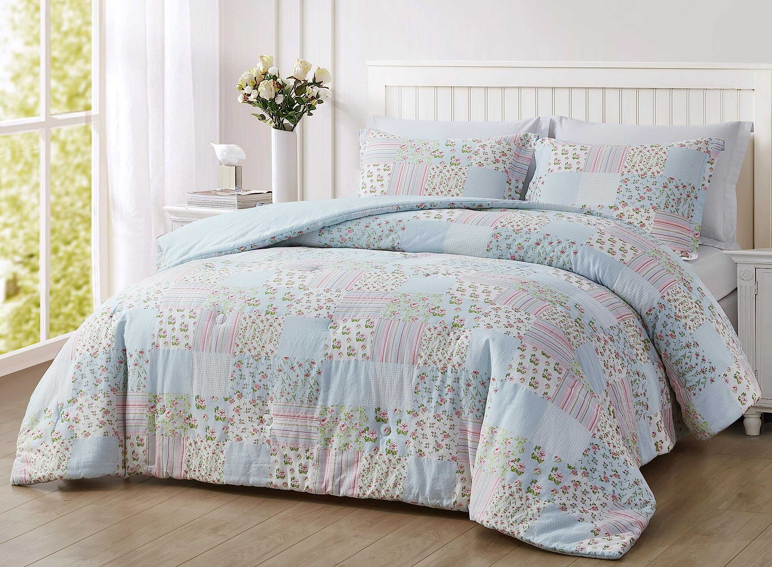 Juego de Edredón de Algodón Chezmoi Collection Holly de 2 - Imagen 3