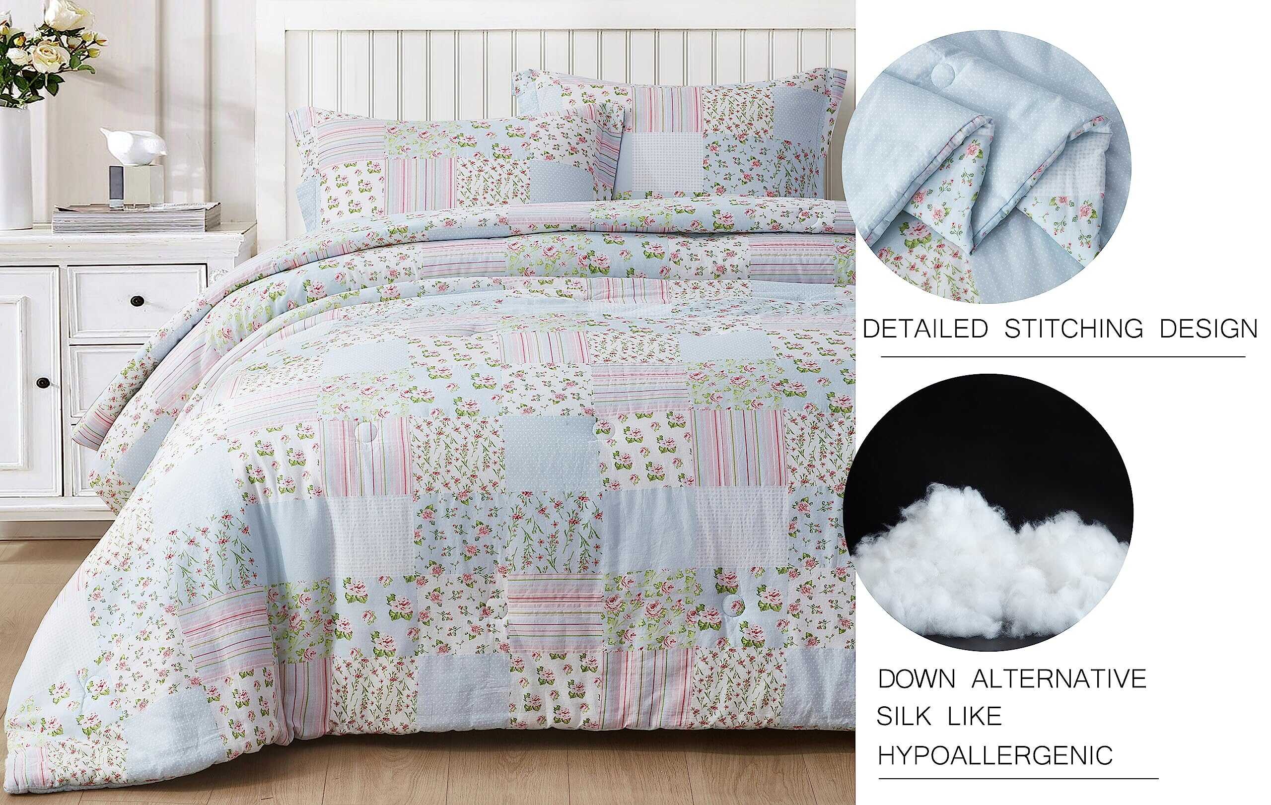 Juego de Edredón de Algodón Chezmoi Collection Holly de 2 - Imagen 7