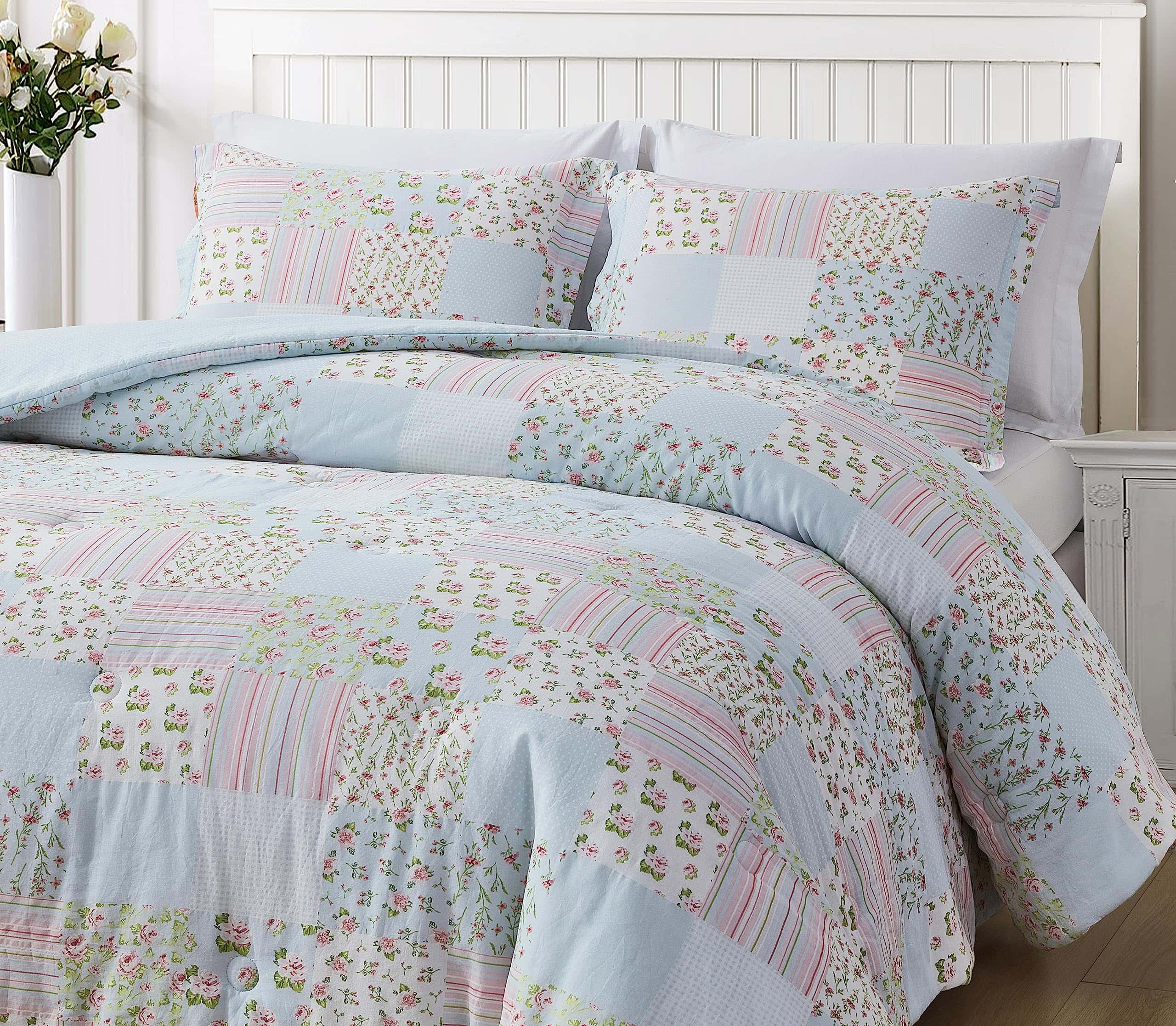 Juego de Edredón de Algodón Chezmoi Collection Holly de 2 - Imagen 4