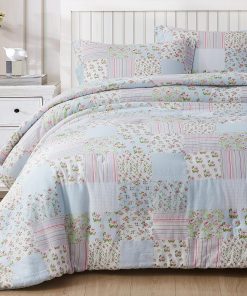 Juego de Edredón de Algodón Chezmoi Collection Holly de 2