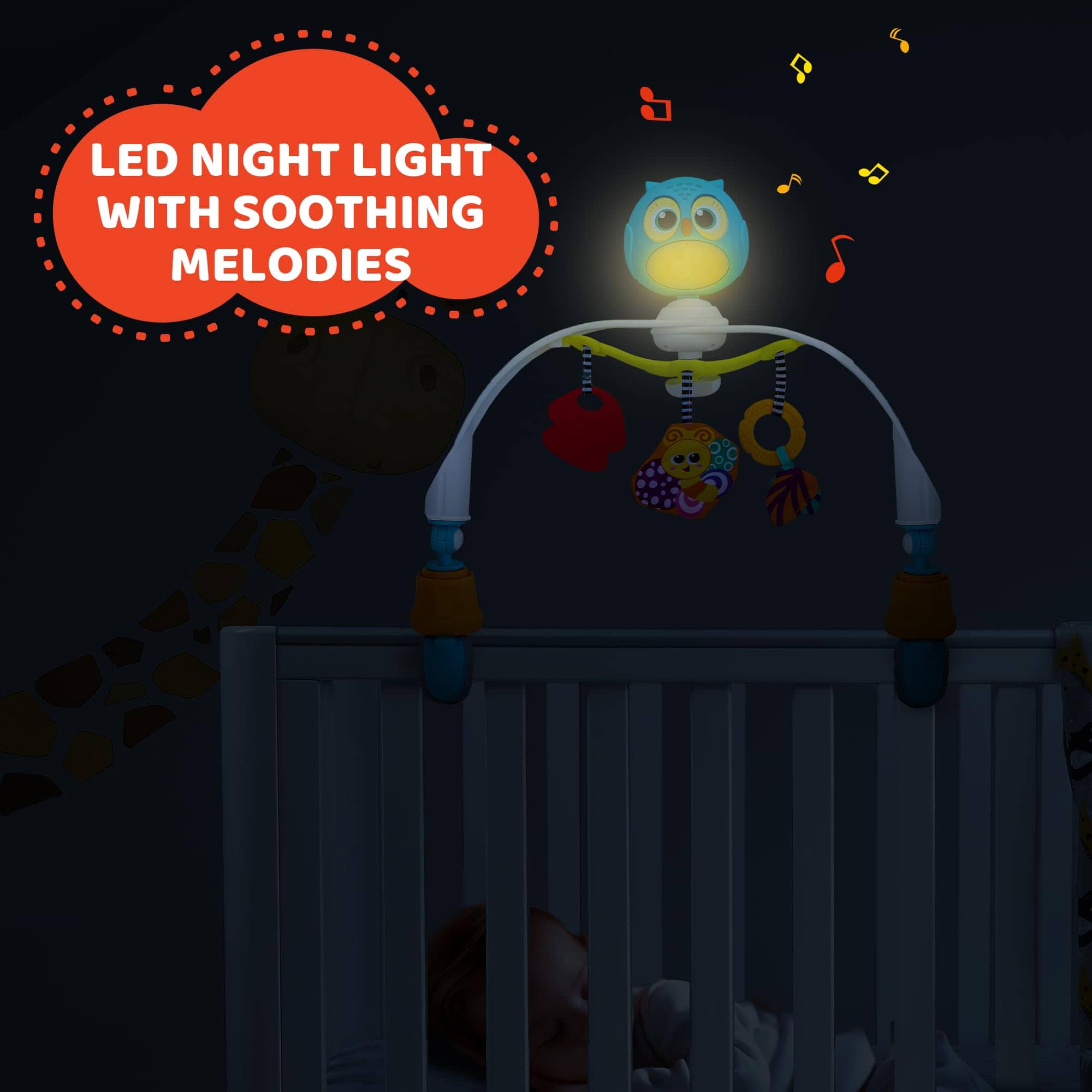 Arco de Juguete para Cochecito de Bebé con Música Relajante - Imagen 5