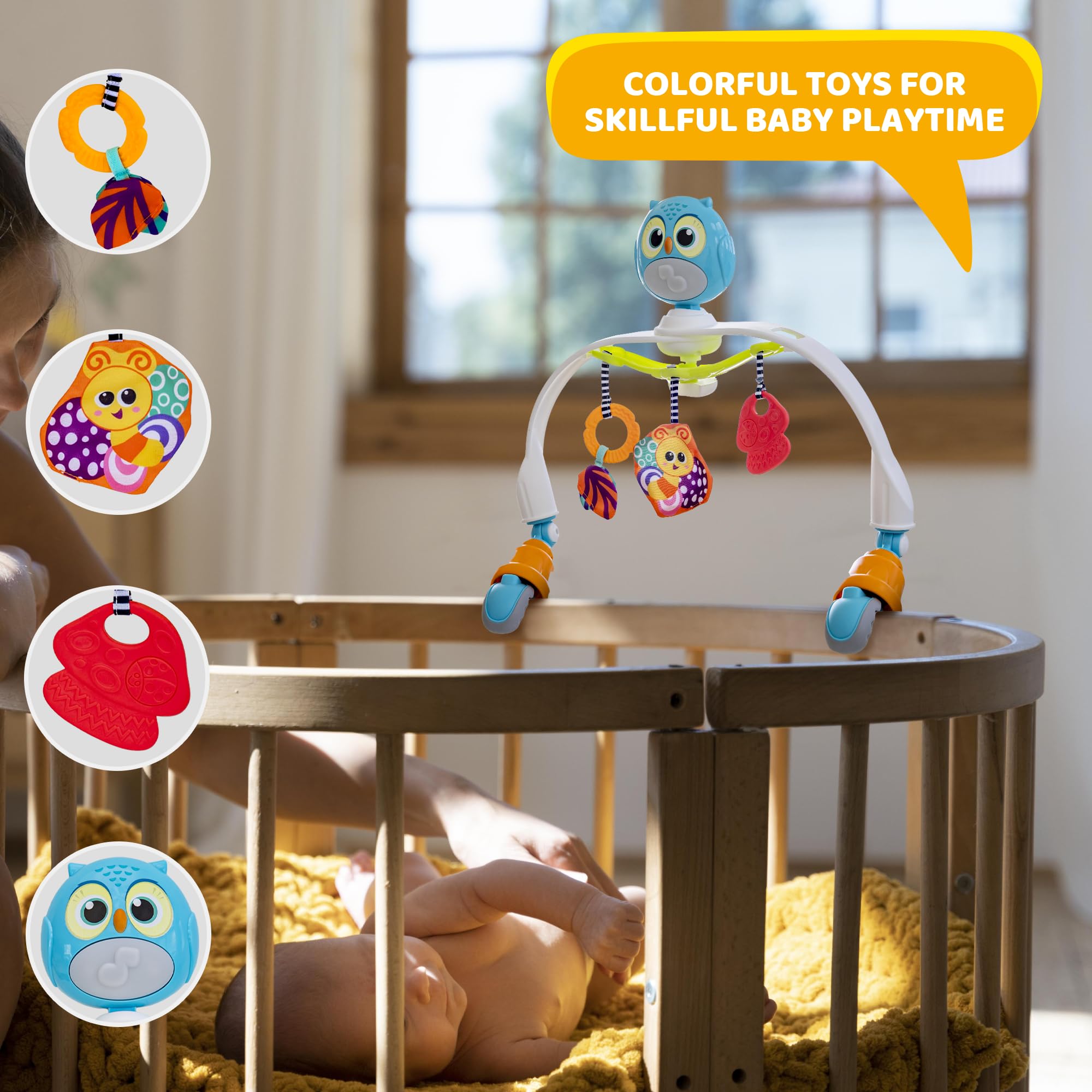 Arco de Juguete para Cochecito de Bebé con Música Relajante - Imagen 4