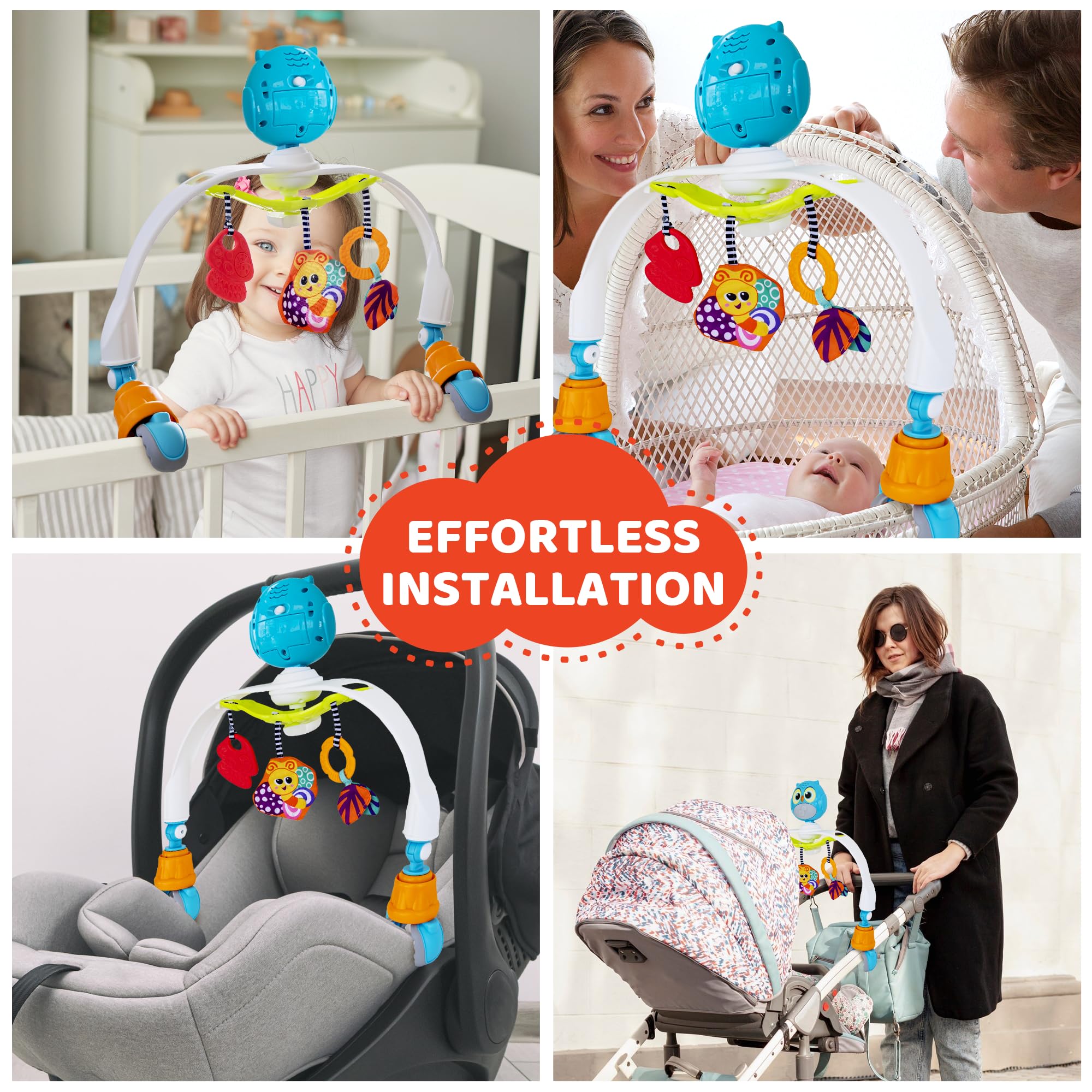 Arco de Juguete para Cochecito de Bebé con Música Relajante - Imagen 7