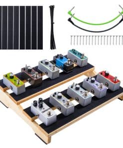 Pedalera de efectos compacta ENO MUSIC 15.7" de madera para