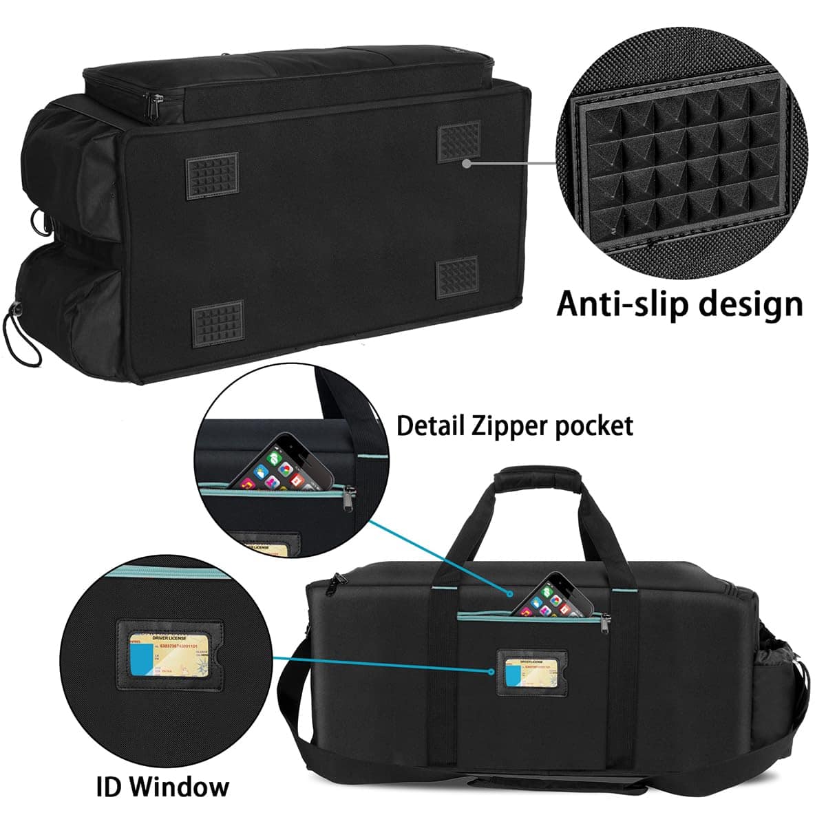 Bolso Grande de DJ Timoxi con Tablero de Soporte Resistente - Imagen 6