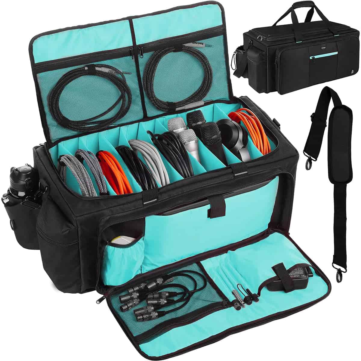 Bolso Grande de DJ Timoxi con Tablero de Soporte Resistente