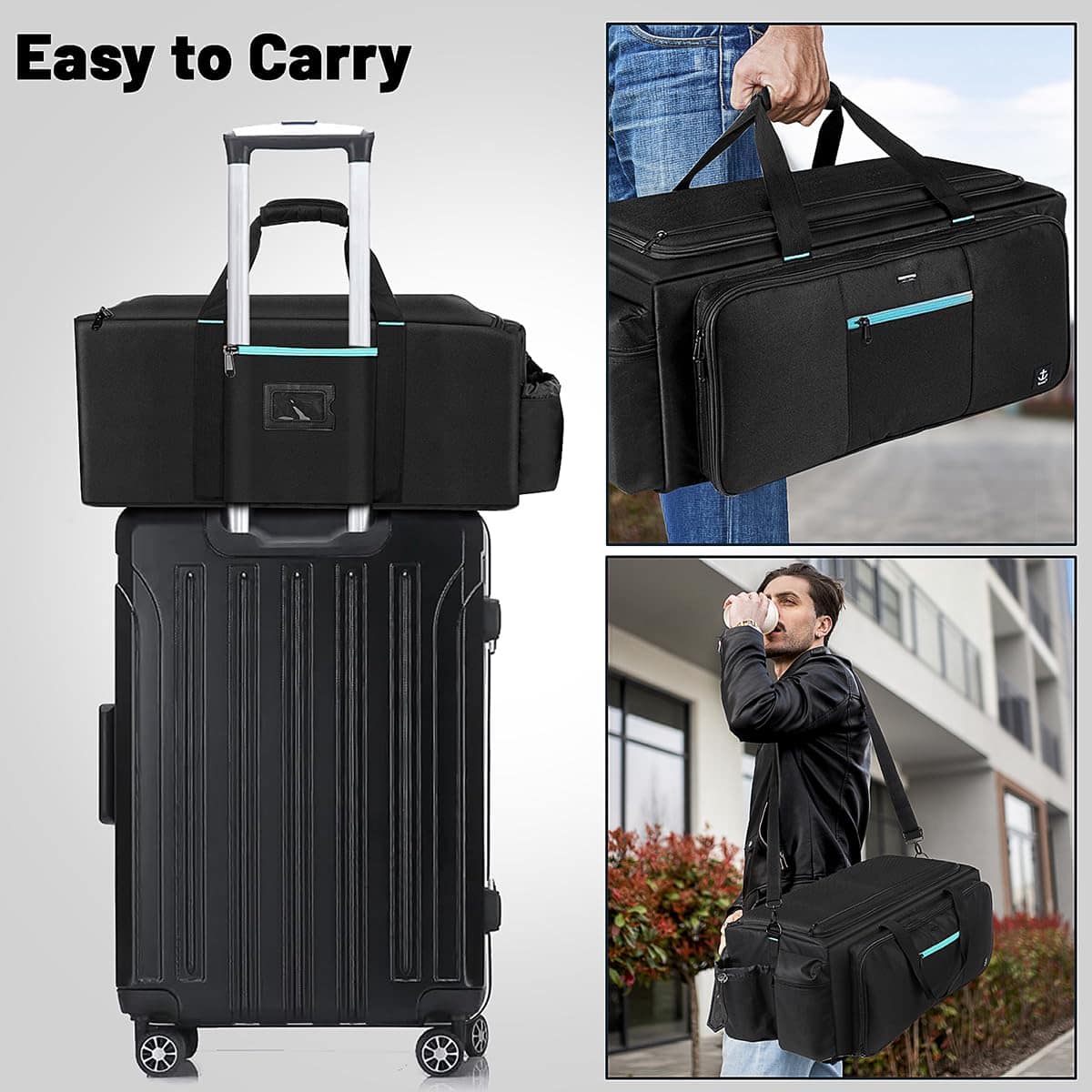 Bolso Grande de DJ Timoxi con Tablero de Soporte Resistente - Imagen 8