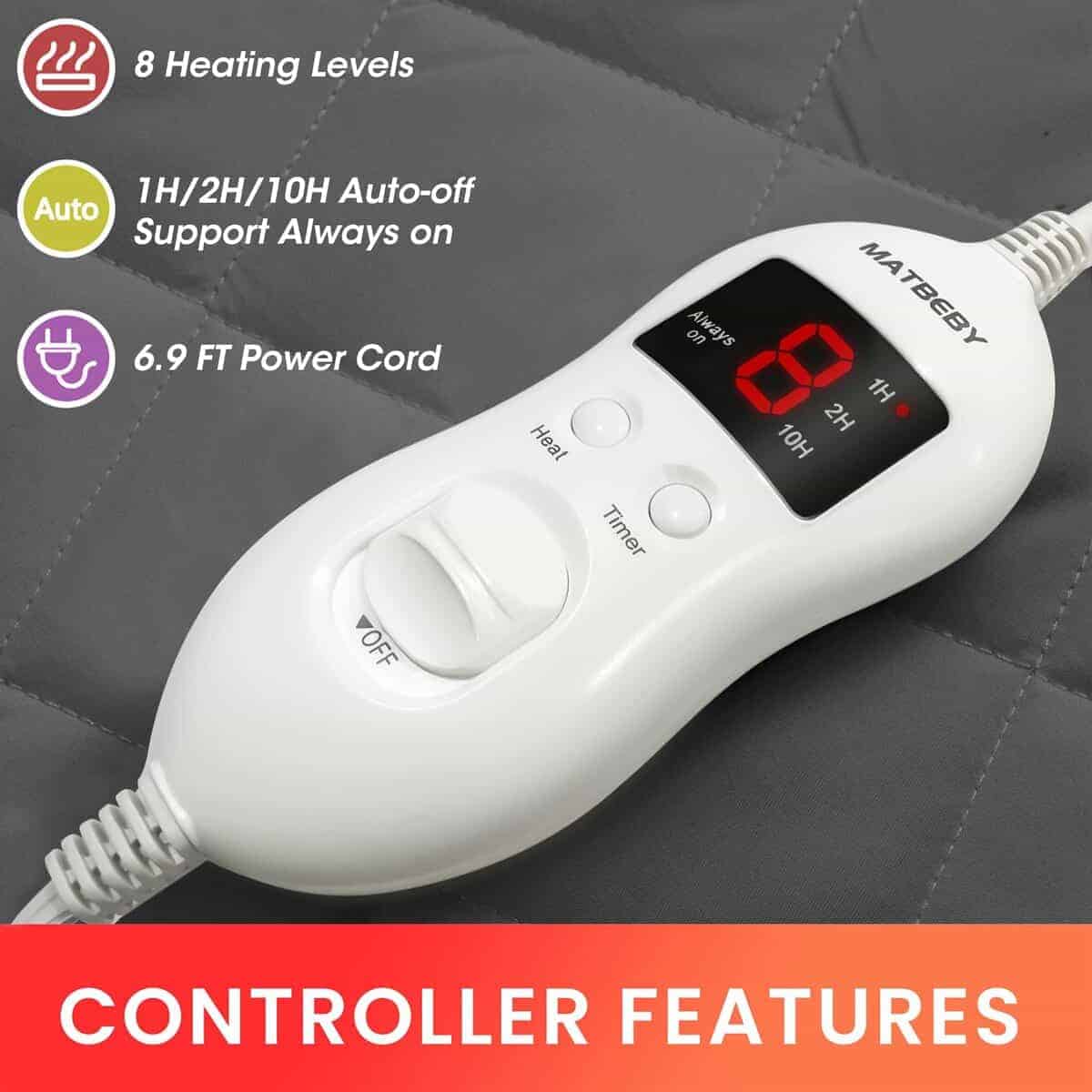 Cobertor de Colchón Eléctrico Tamaño Completo con Control - Imagen 3