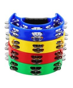 LEXININ 4 PCS 9 Pulgadas Doble Fila Pandereta, 4 Colores