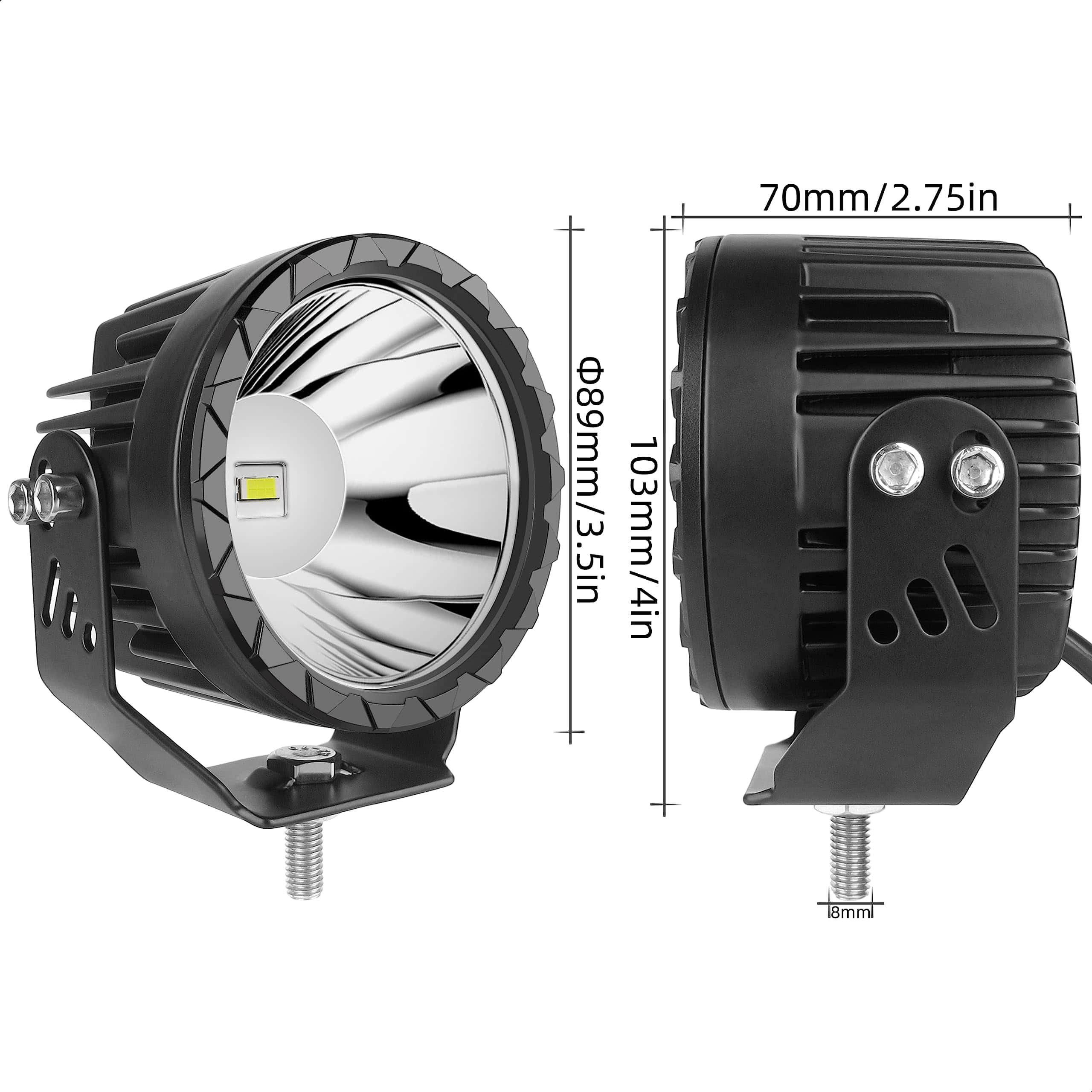 Faros de Niebla Redondos LED XuanBaOffroad de 3.5 Pulgadas - Imagen 3