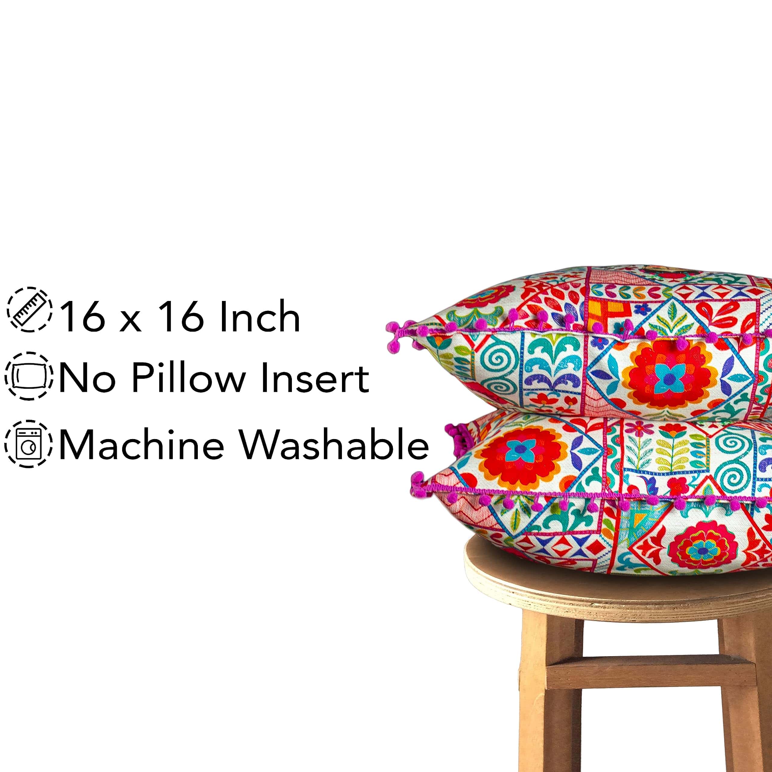 Fundas de Cojín GLUTWEER - Fundas Decorativas -Rosa - Imagen 5