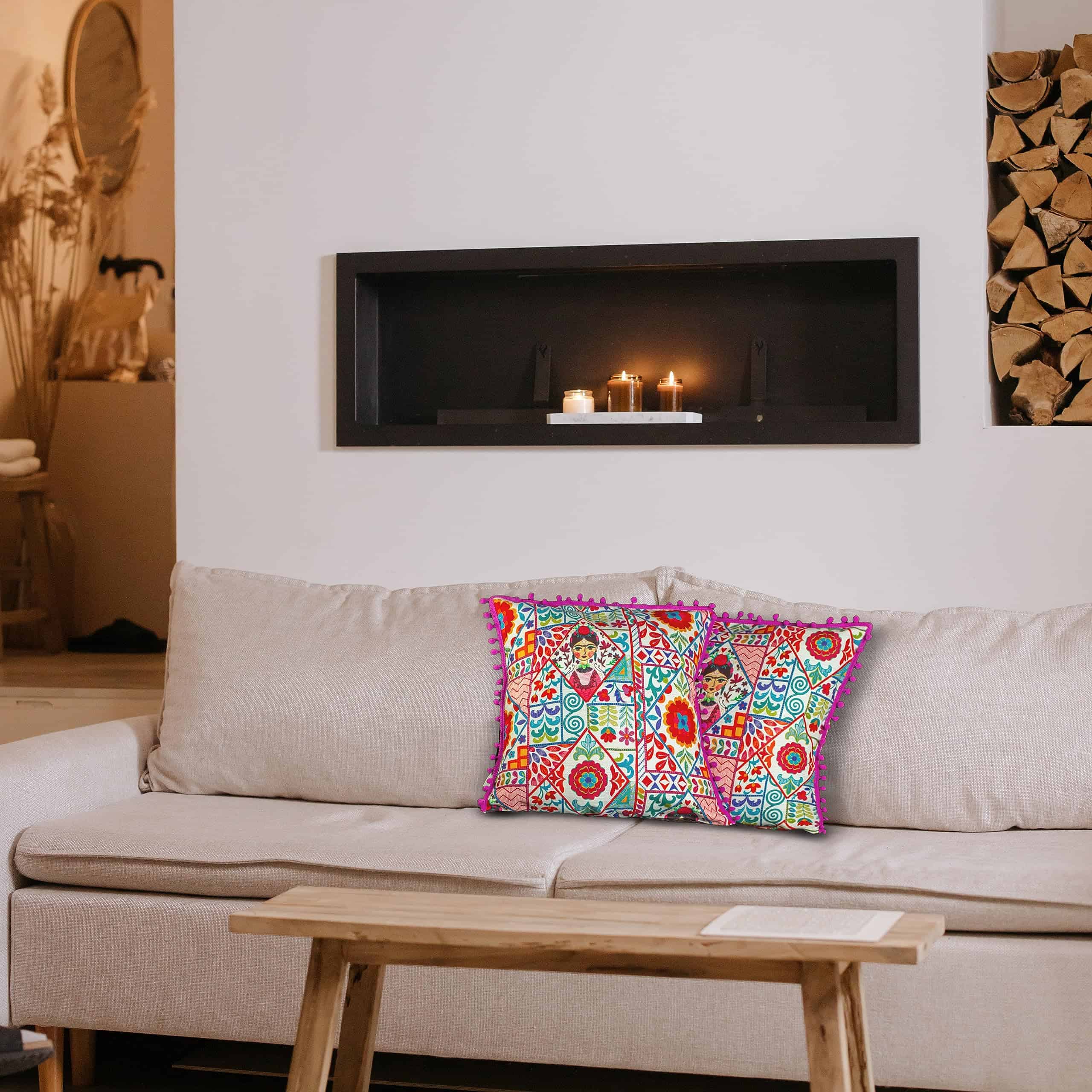 Fundas de Cojín GLUTWEER - Fundas Decorativas -Rosa - Imagen 4