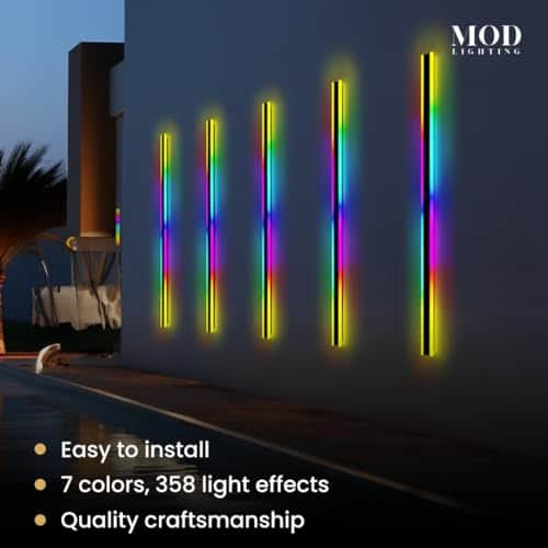 MOD LIGHTING Haylen RGB Modern Outdoor LED Wall Light - - Imagen 6