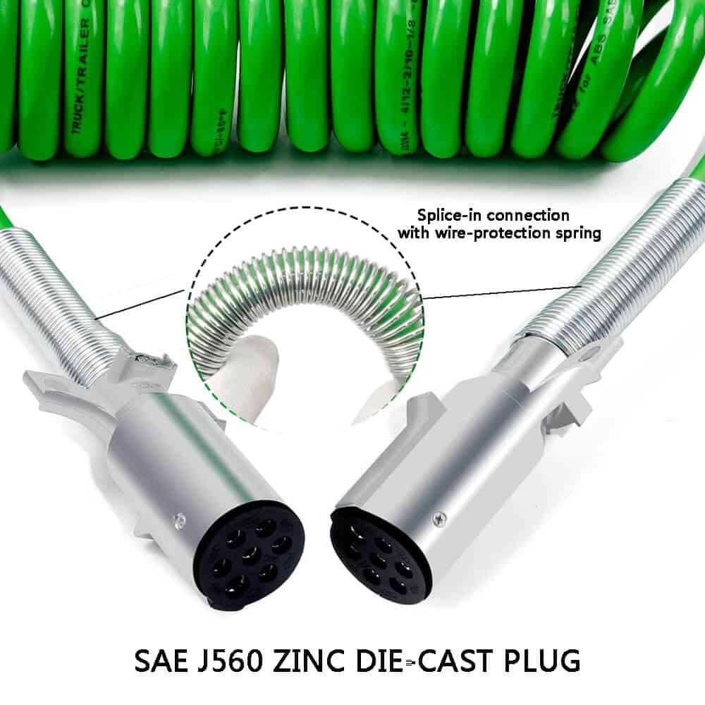 Cable de Corriente para Remolque en Espiral de 7 Vías de - Imagen 4