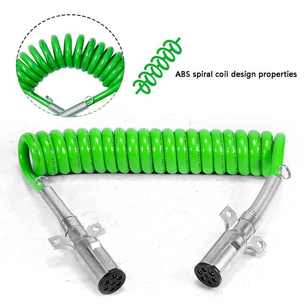 Cable de Corriente para Remolque en Espiral de 7 Vías de - Imagen 3