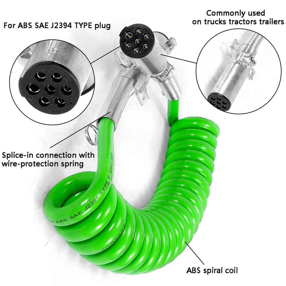 Cable de Corriente para Remolque en Espiral de 7 Vías de - Imagen 5
