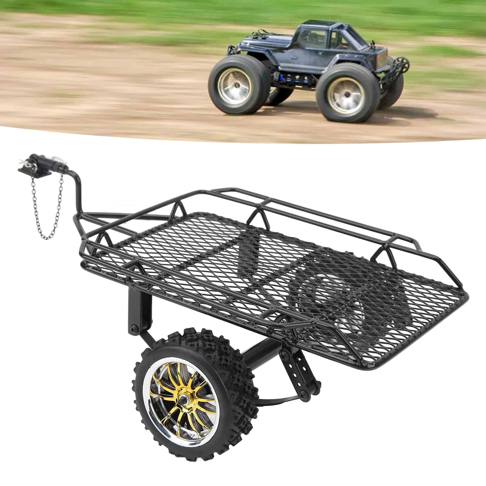 Remolque de Metal para Coches de RC de 300mm/11.8in, - Imagen 6