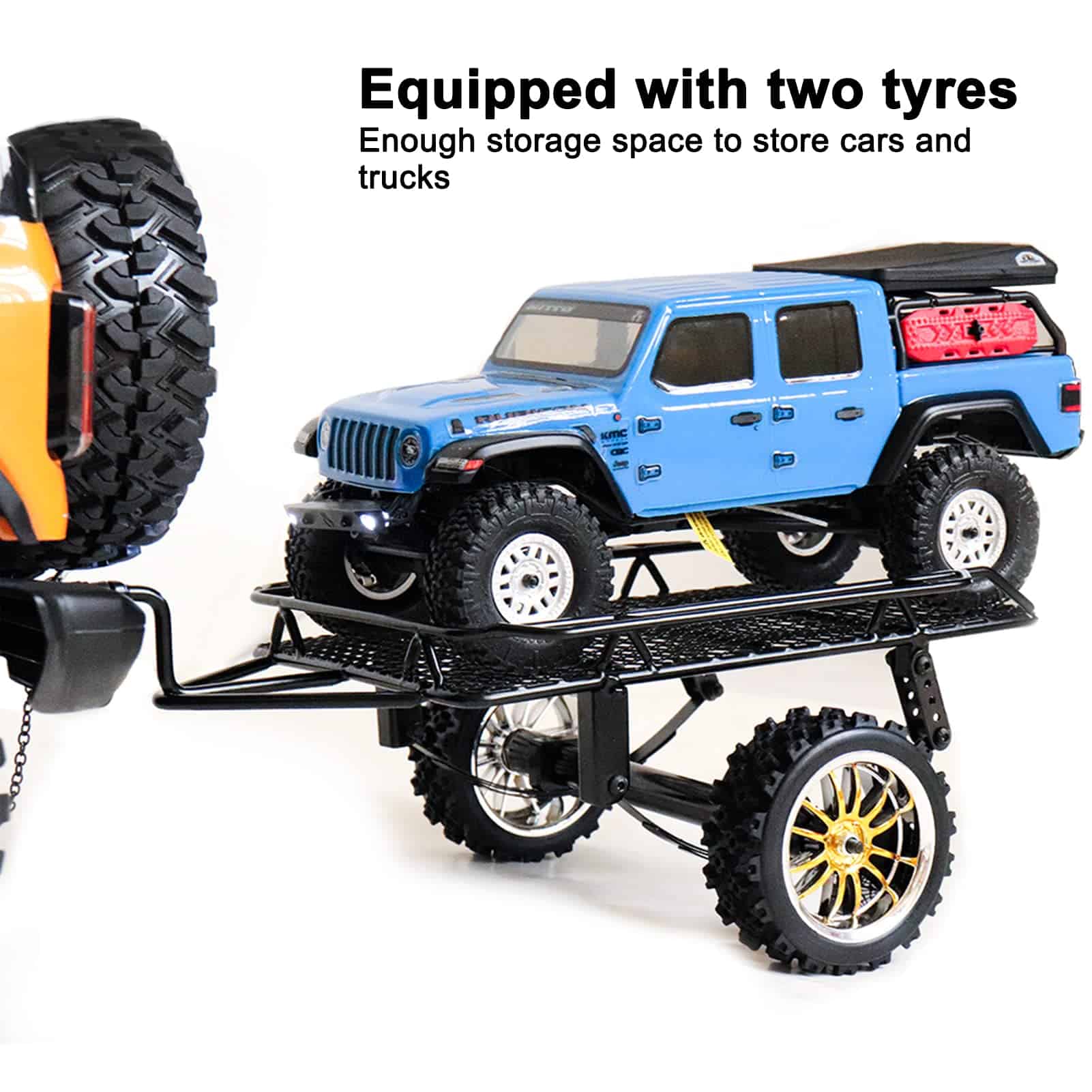 Remolque de Metal para Coches de RC de 300mm/11.8in, - Imagen 3