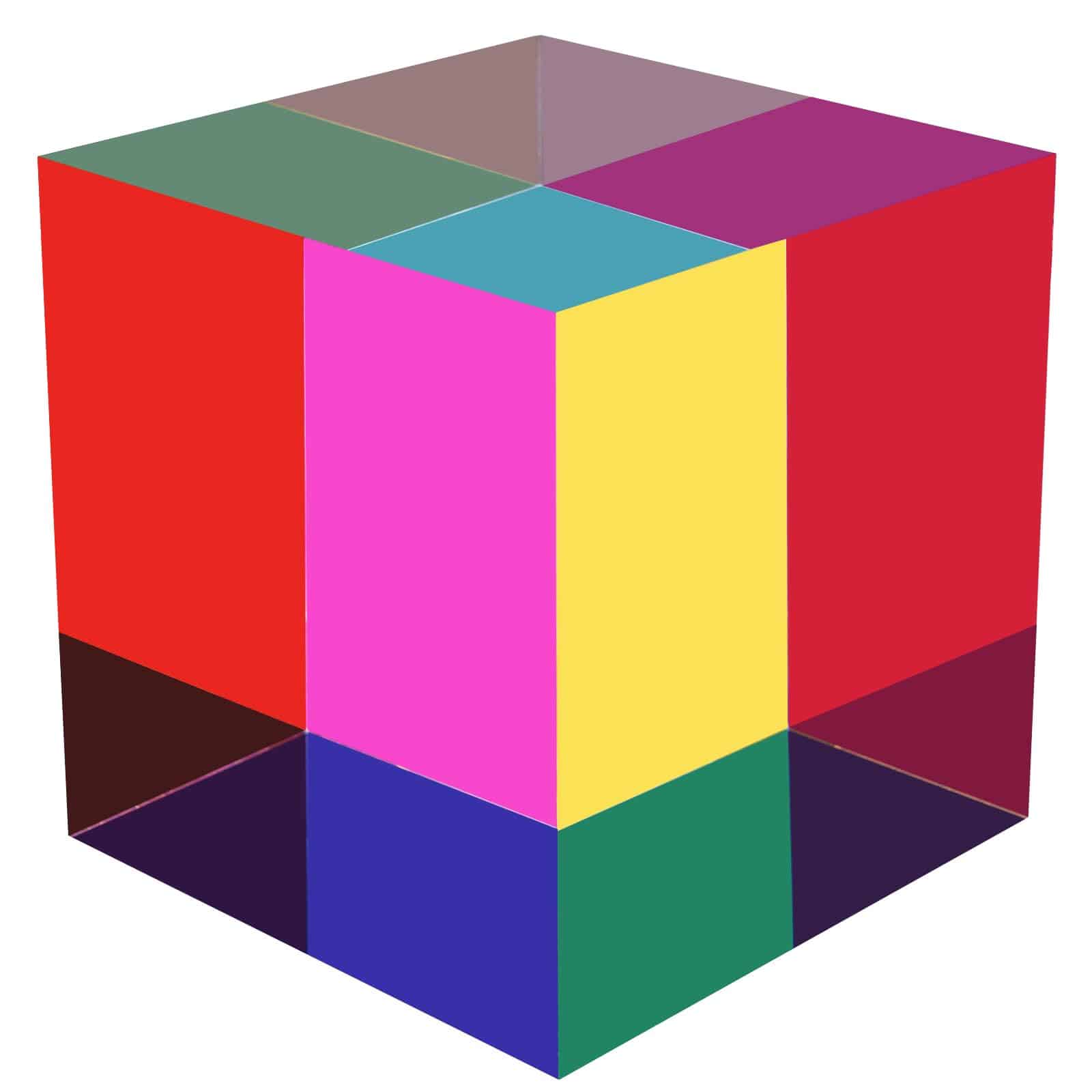 ZhuoChiMall Cubo de Color CMY, 3.93 pulgadas (100mm) Cubo