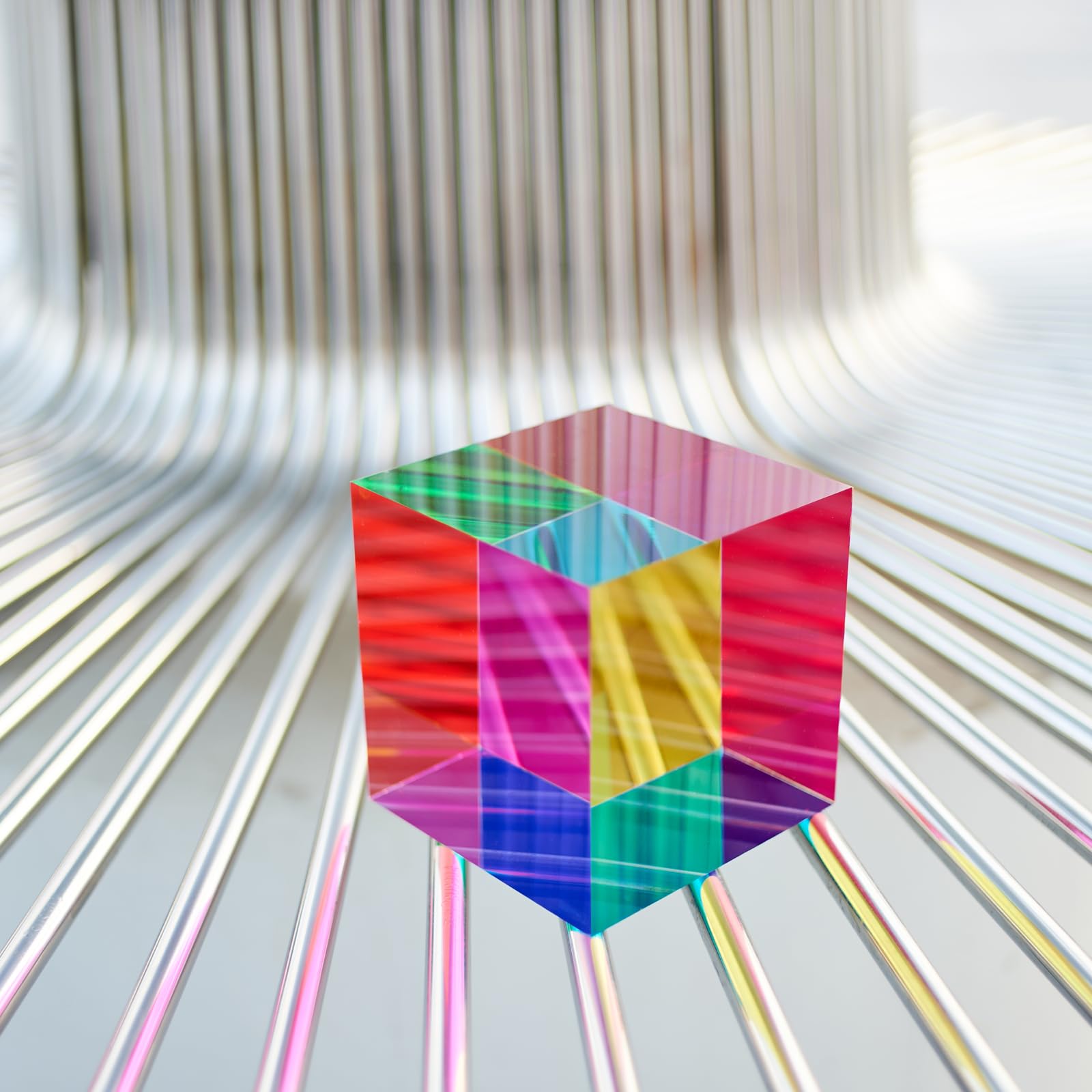 Cubo CMY Colorful de 3.93 pulgadas (100mm) de acrílico, - Imagen 6