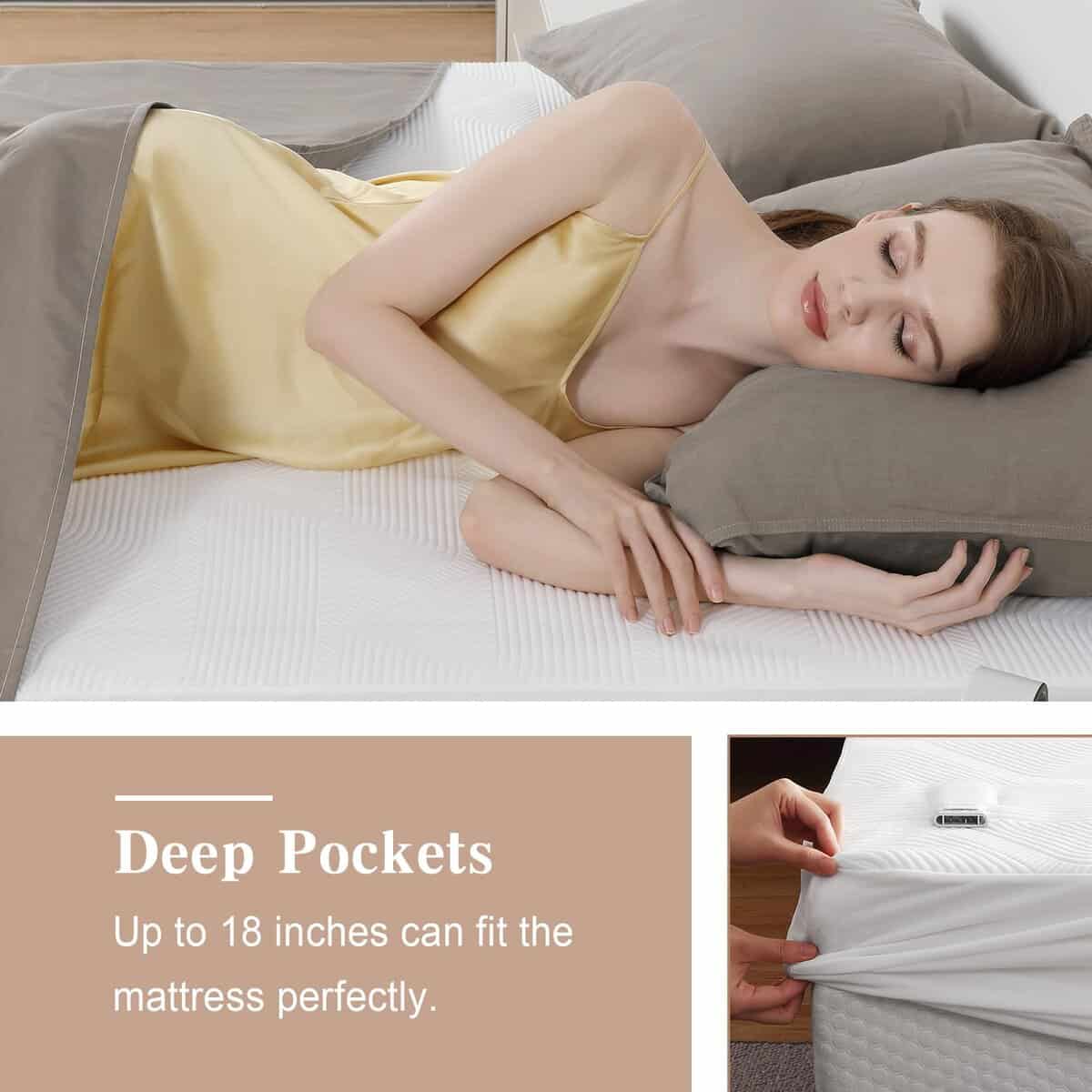 CAROMIO Calentador de colchón tamaño Twin, 5 ajustes de - Imagen 5