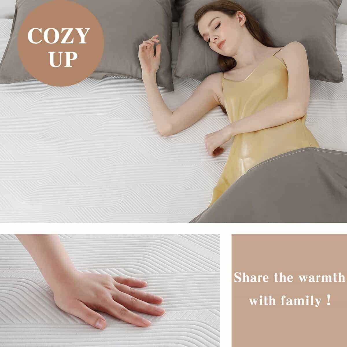 CAROMIO Calentador de colchón tamaño Twin, 5 ajustes de - Imagen 4