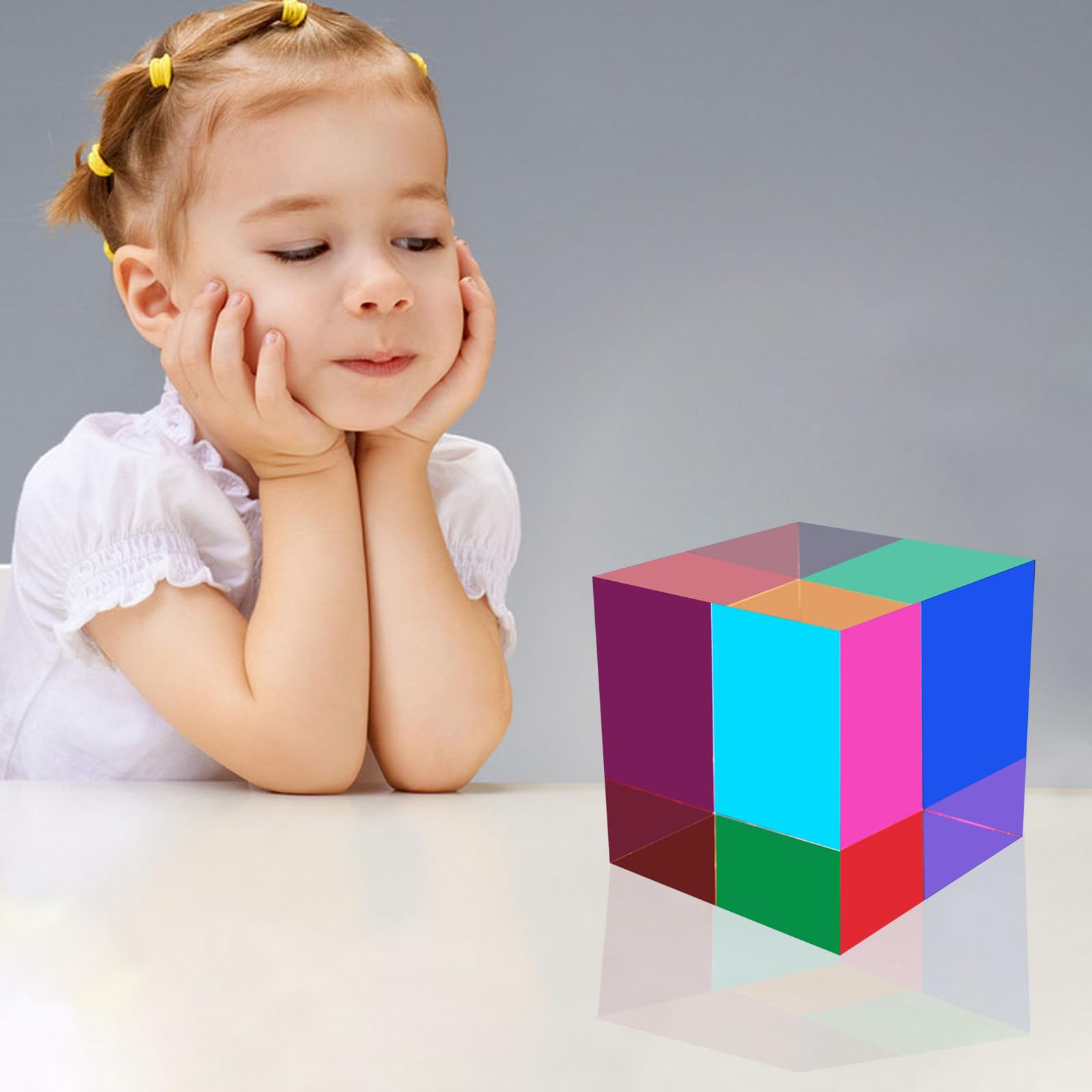 Cubo CMY Colorful de 3.93 pulgadas (100mm) de acrílico, - Imagen 7