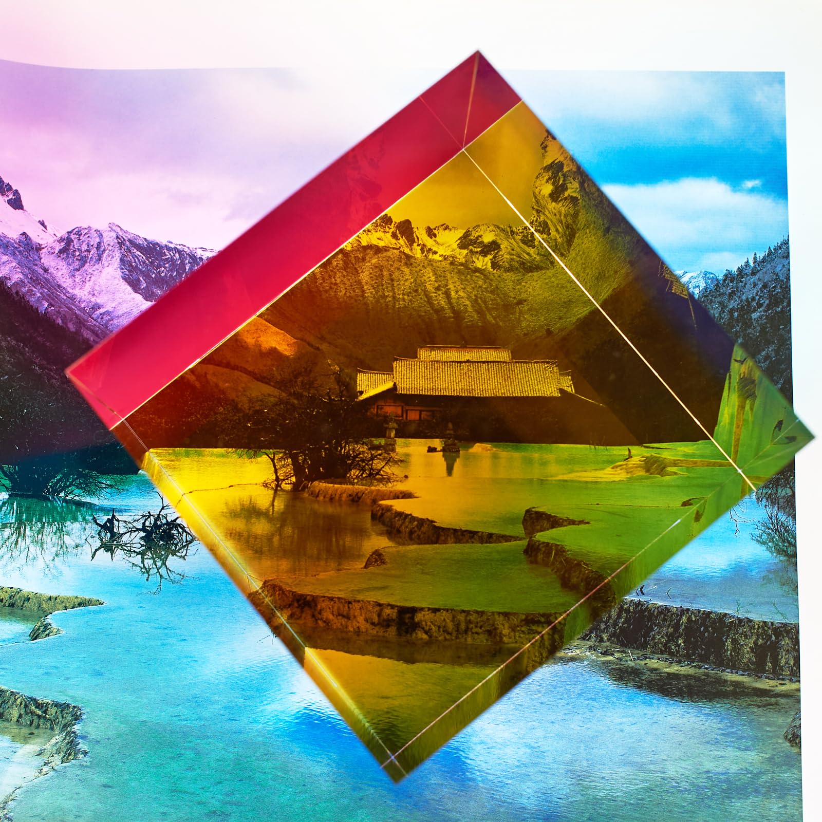 Cubo CMY Colorful de 3.93 pulgadas (100mm) de acrílico, - Imagen 4