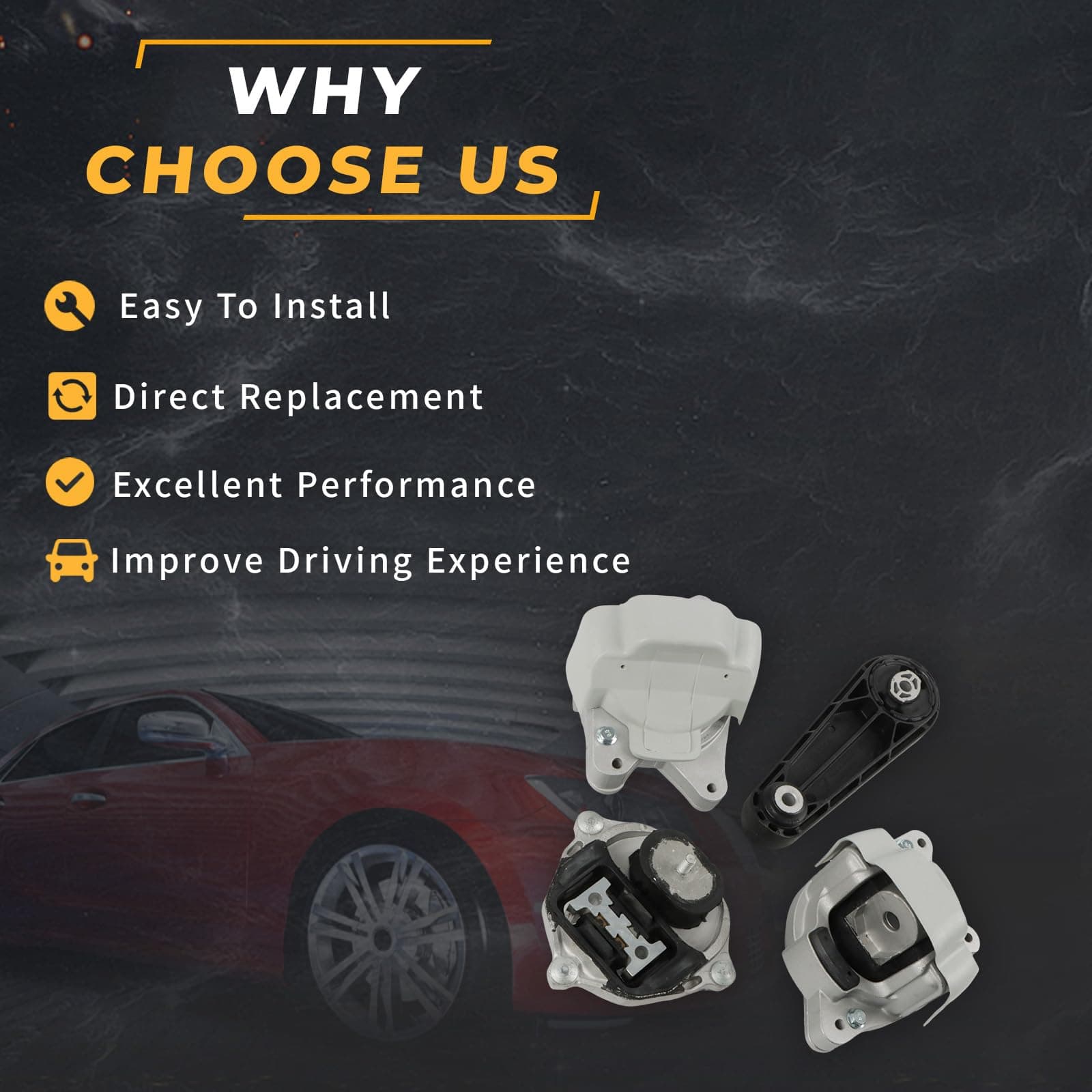 Conjunto de Montaje de Motor Noptul 4PCS, Adecuado para - Imagen 5