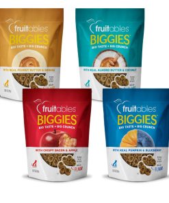 Fruitables Biggies Dog Treats Paquete de 4 Sabores Variados