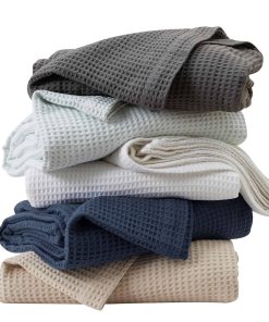 Manta de Algodón 100% Tejido de Gofre - Azul Claro Manta de