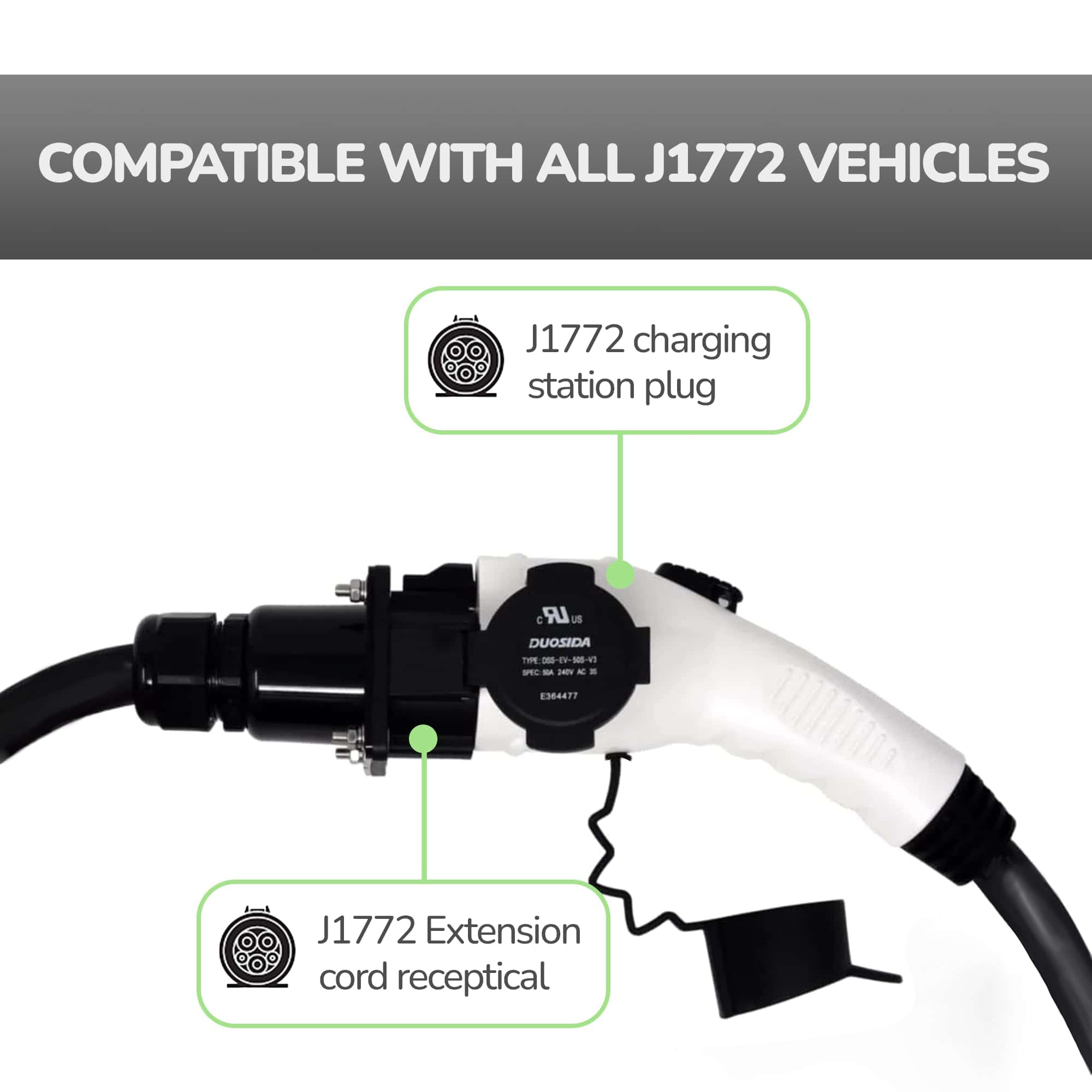 Cable de extensión MOTEN EVFC 21 FT 50 amp AC 240 Volt - Imagen 6