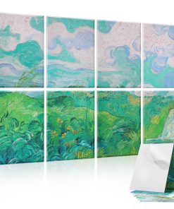 Tutmyrea 8 Pack Paneles Acústicos de Arte, -Campos Verdes de